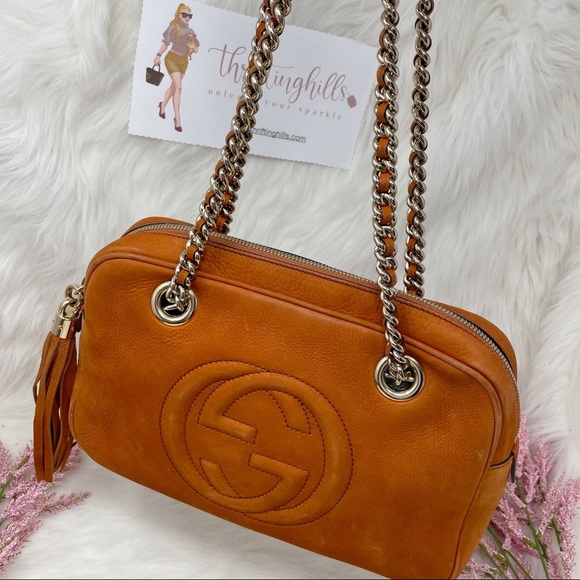 Gucci Nubuck Soho Chain Shoulder Bag - Picture 7 of 15